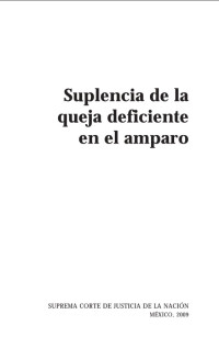 Image of Suplencia de la queja deficiente en el amparo